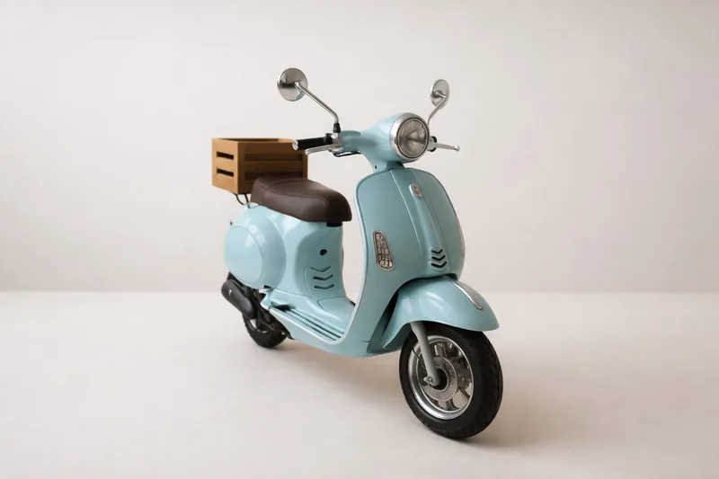 Refurbished Vespa scooter ready to ride